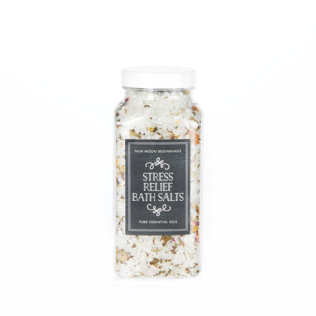 Stress Relief Crystal & Herb Bath Salt Soak 8oz #LV5593