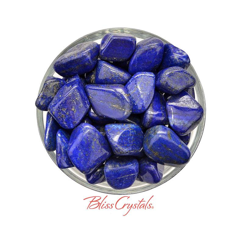 1 LAPIS LAZULI Tumbled Stone Grade A Premium Gem w Pyrite 