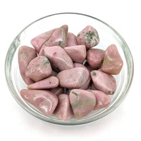 Thumbnail for A bowl filled with beautiful clinozoisite tumbled stones, perfect for selection