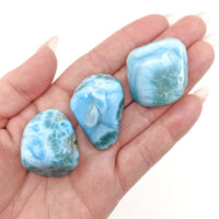 Thumbnail for 1 Larimar Grade A XL Tumbled Stone 18-22gm #SK6481