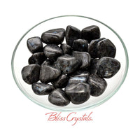 Thumbnail for 1 LARVIKITE Tumbled Stone aka Black Moonstone, Blue Pearl MOONSTONE #LT79