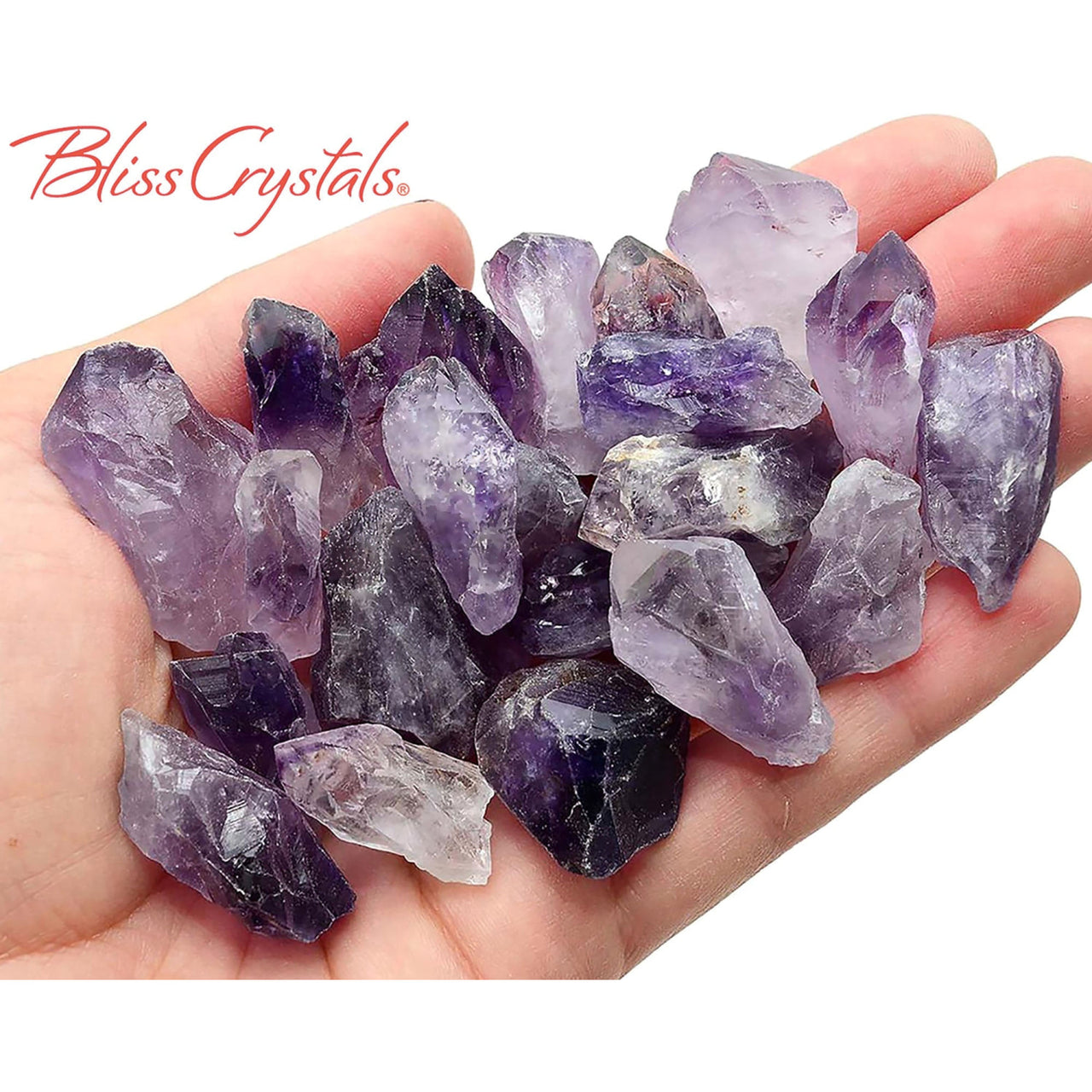 1 lb AMETHYST Rough Points n Pieces Bulk Mix #AB50