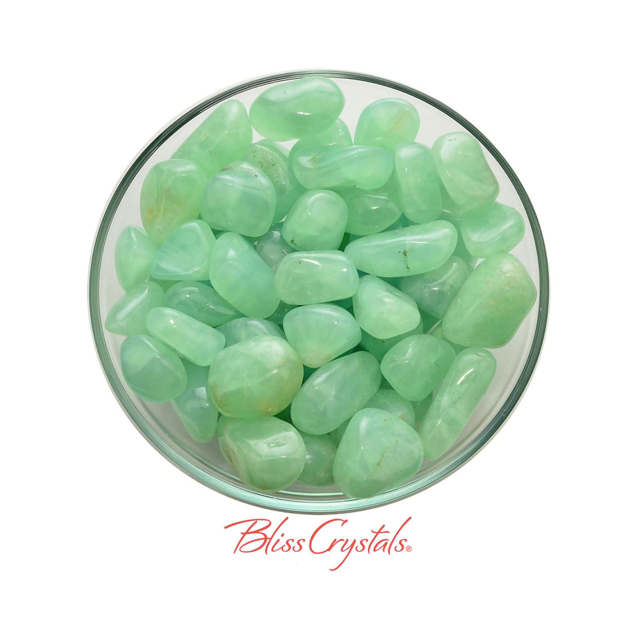 1 PREHNITE Tumbled Stone Spring Green for Peace Harmony 