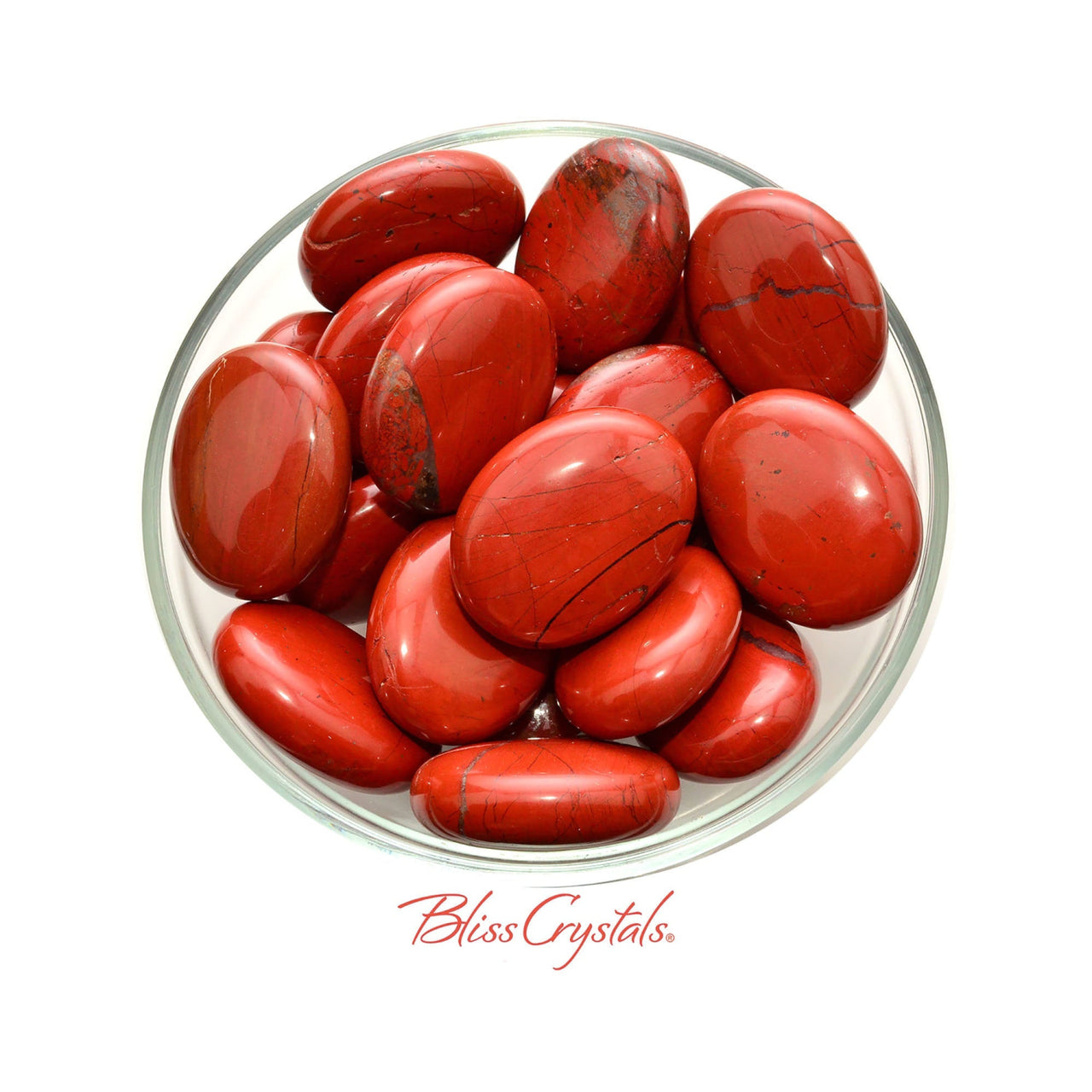 1 Red Jasper Palm Stone for Strength + Health #RJ35 - $13