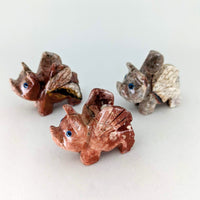 Thumbnail for Decorative glass squirrels with copper and silver tones, part of 1 Soapstone Baby Animal Carving