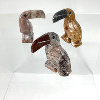 Thumbnail for Three small birds in a clear box, Soapstone Baby Animal Carving from Peru #C005D