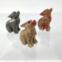 Thumbnail for Handcrafted Soapstone Baby Animal Carving from Peru on a White Surface Product Code: C005D