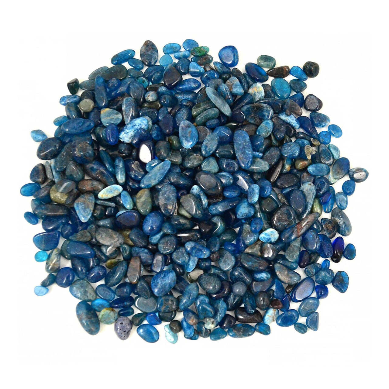 10 gm Mini APATITE Dark Blue Tumbled Stone Chips for Jewelry, Arts & Crafts #BA01