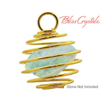 Thumbnail for 15 mm Spiral Cage Pendant for Crystals Tumbled Stones 