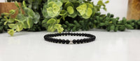 Thumbnail for Black Tourmaline Bracelet Small 4mm Beads 7