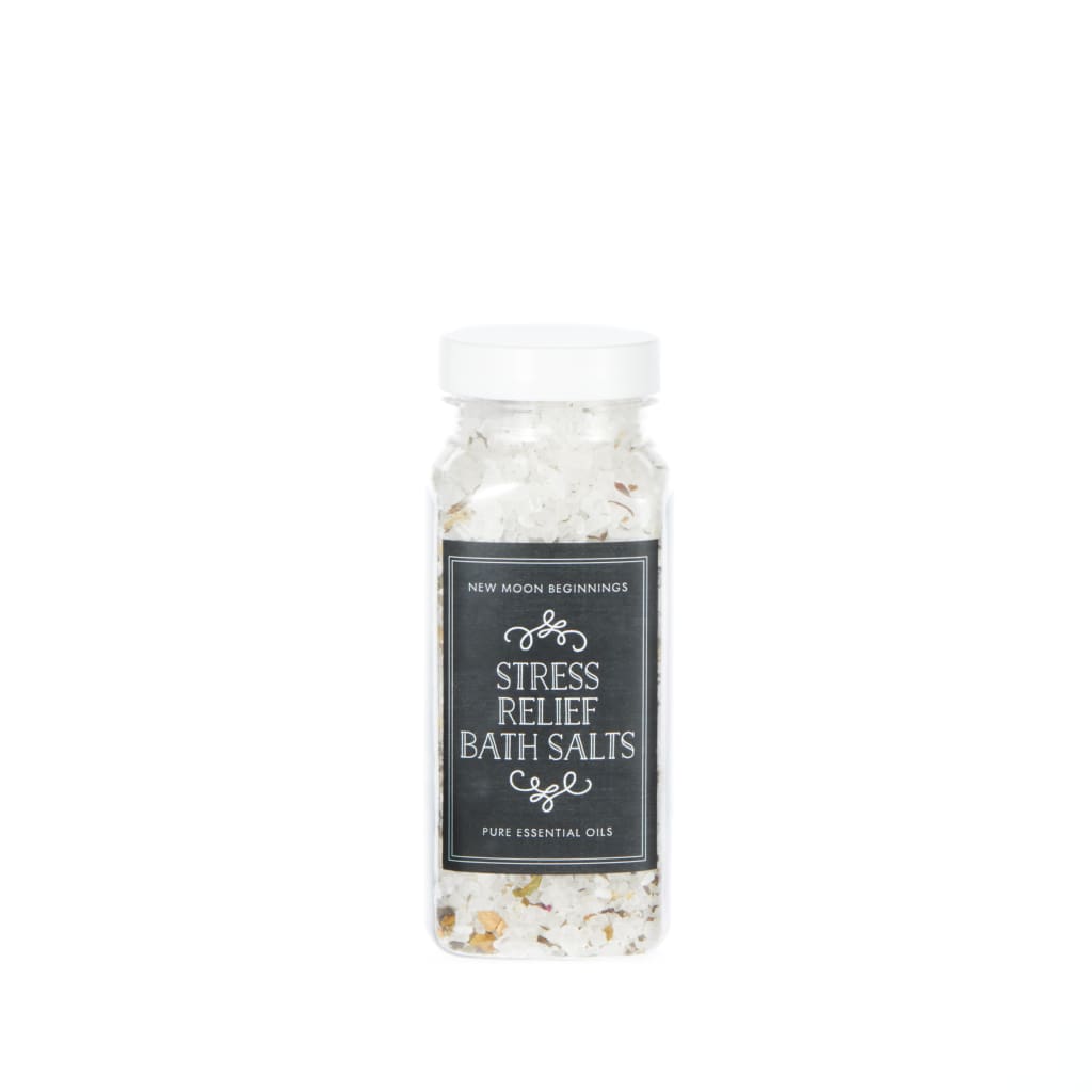 Stress Relief Crystal & Herb Bath Salt Soak 8oz #LV5593