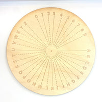 Thumbnail for 6’ Pendulum Board Alphabet and Numbers - Wooden Clock with Cut-out Face - Wood Grid K0377