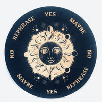 Thumbnail for Black and white circular sign with a sun and moon on the 6’ Sun + Moon Pendulum Board