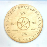 Thumbnail for Wooden Pendulum Board with Star - 8’ Pentagram Wood Grid #K142 for Divination and Dowsing