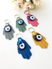 Thumbnail for Hamsa Hand Evil Eye Keychain #Q385