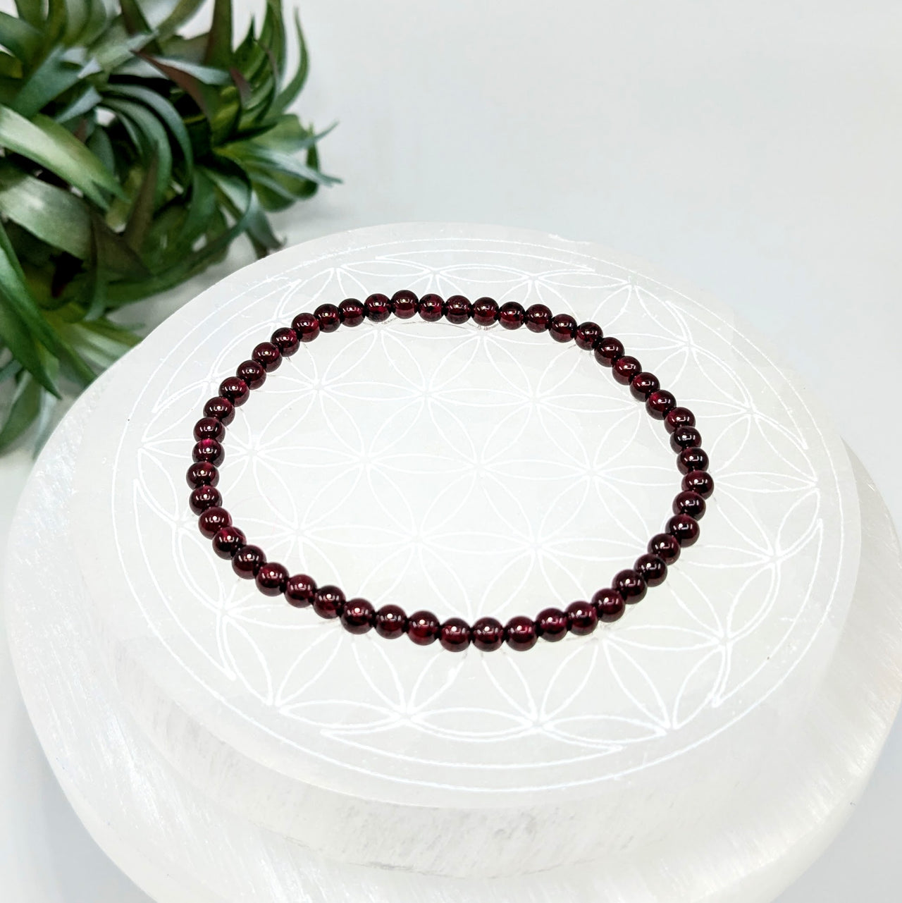 Red Garnet Bracelet 4mm #LV4978