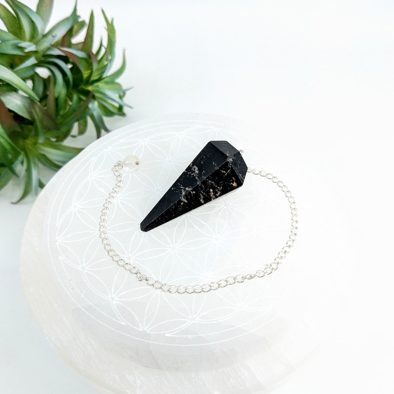 Black Tourmaline 1 - 2" Pendulum #LV5642