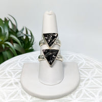 Thumbnail for Shungite  S.S. Triangle Ring #LV5950