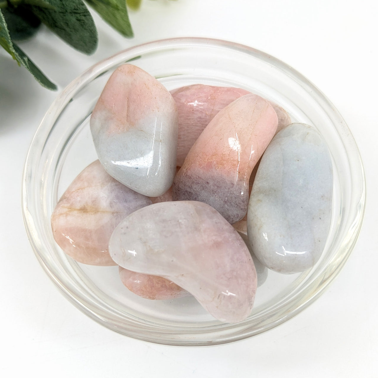 Pink Petalite & Cleavelandite 1.2-1.5" Tumbled Stone #LV6020