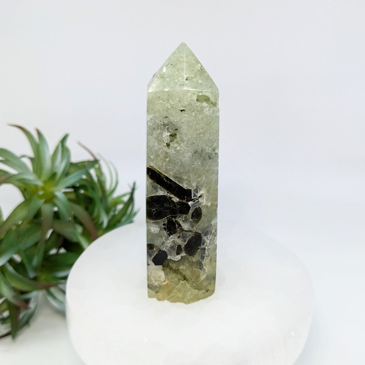 Prehnite w/ Epidote 3.5" Tower #LV6153