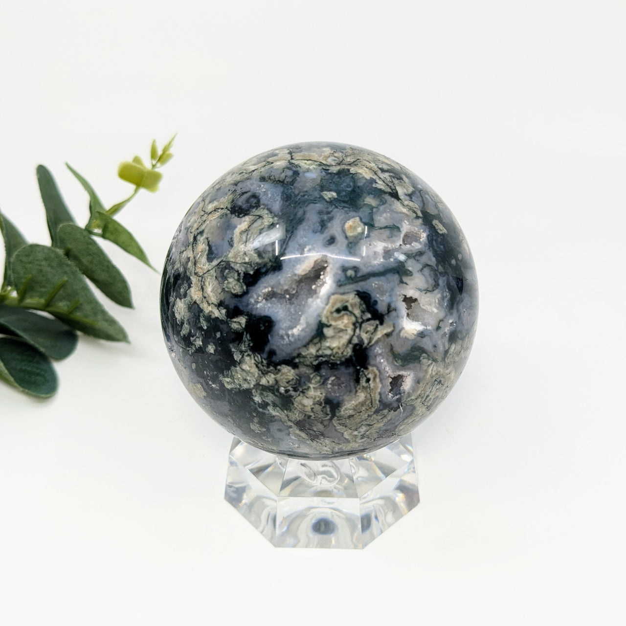 Moss Agate 2.9" Sphere #LV6166