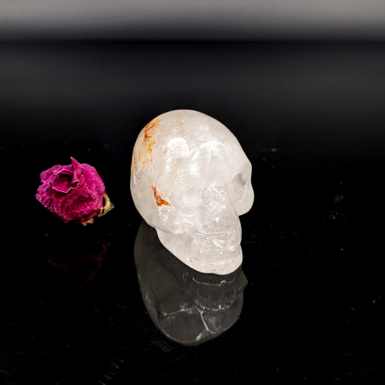 Clear Quartz  1.8" Skull #LV6215