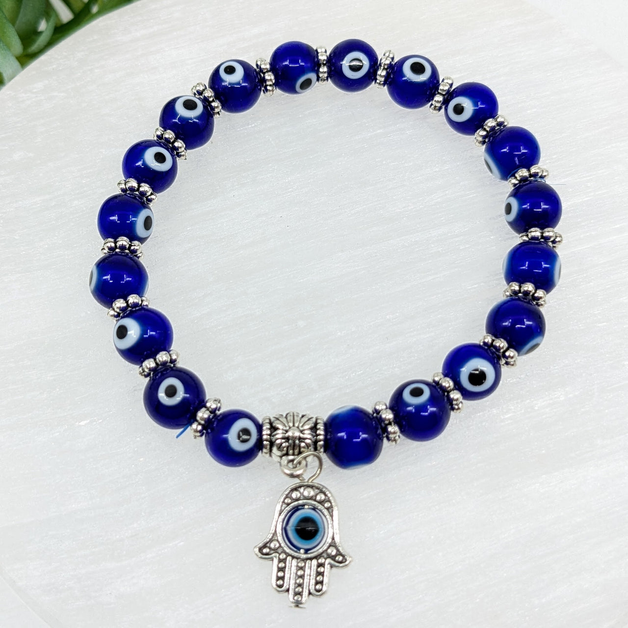 Dark Blue Evil Eye 7mm Bracelet #LV6279