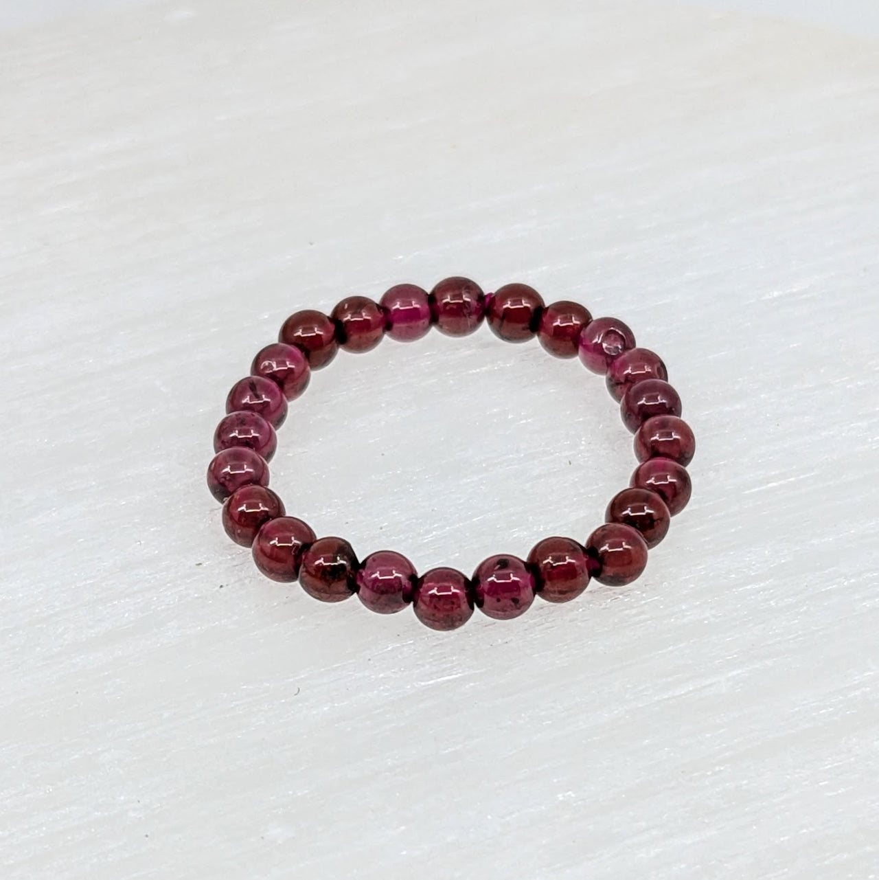 Garnet 3mm Mini Stretch Ring #LV6281