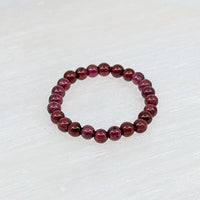 Thumbnail for Garnet 3mm Mini Stretch Ring #LV6281