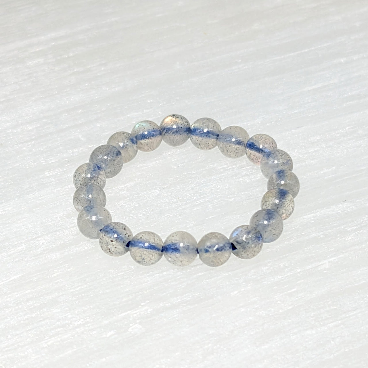 Labradorite 3mm Mini Stretch Ring #LV6282