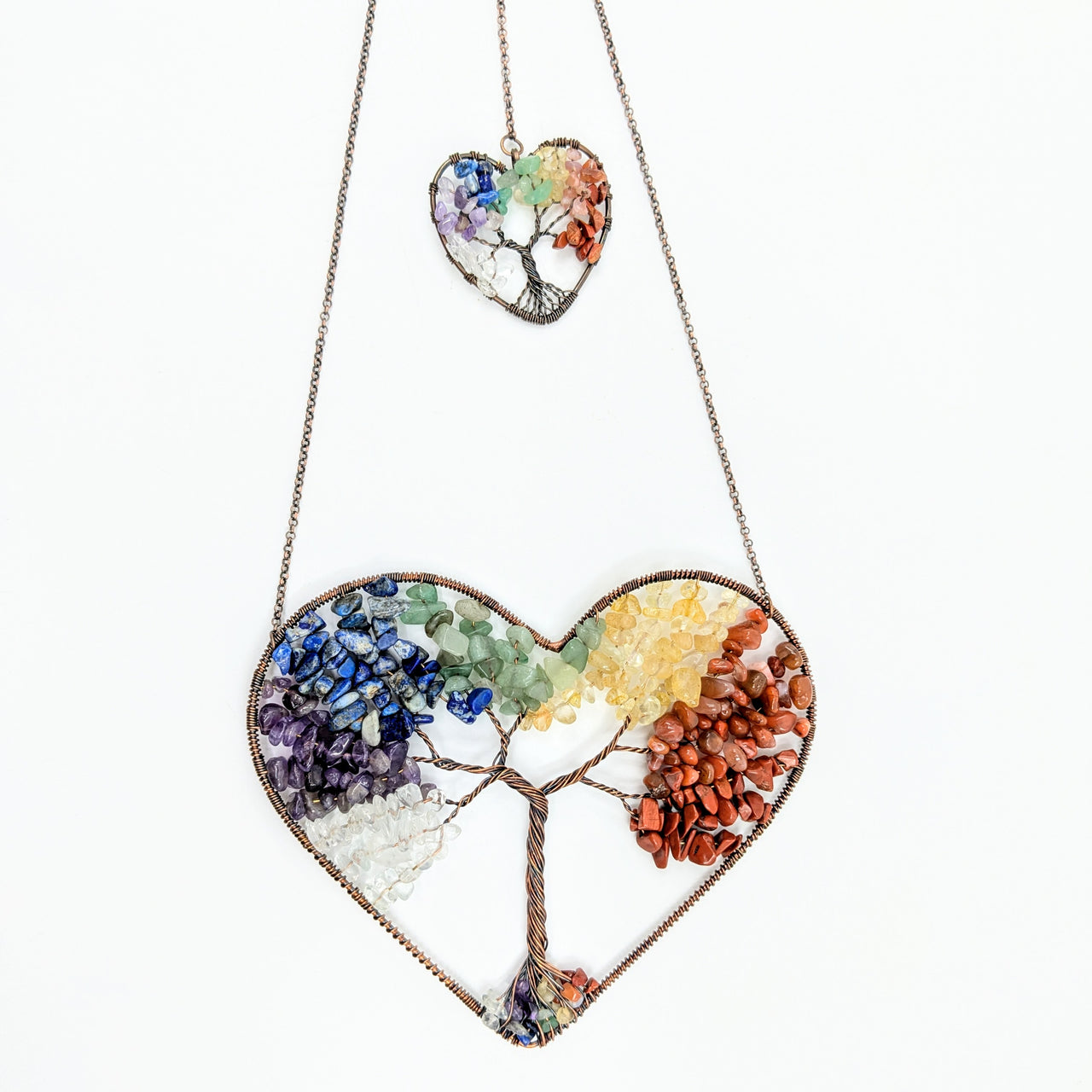 Assorted Crystal 5.5" Heart Tree Hanging #LV6283