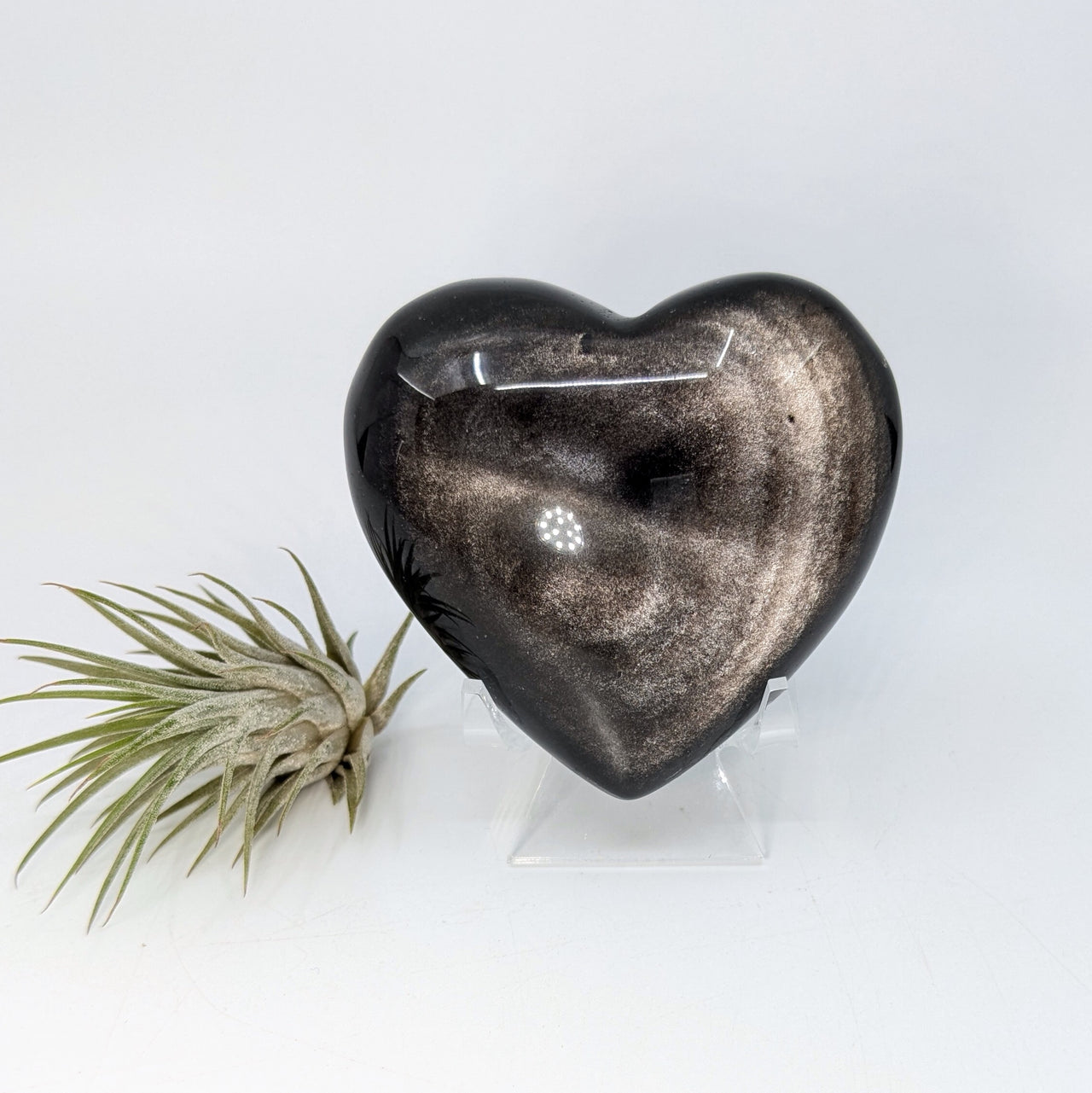 Silversheen Obsidian 2.7" Heart #LV6334