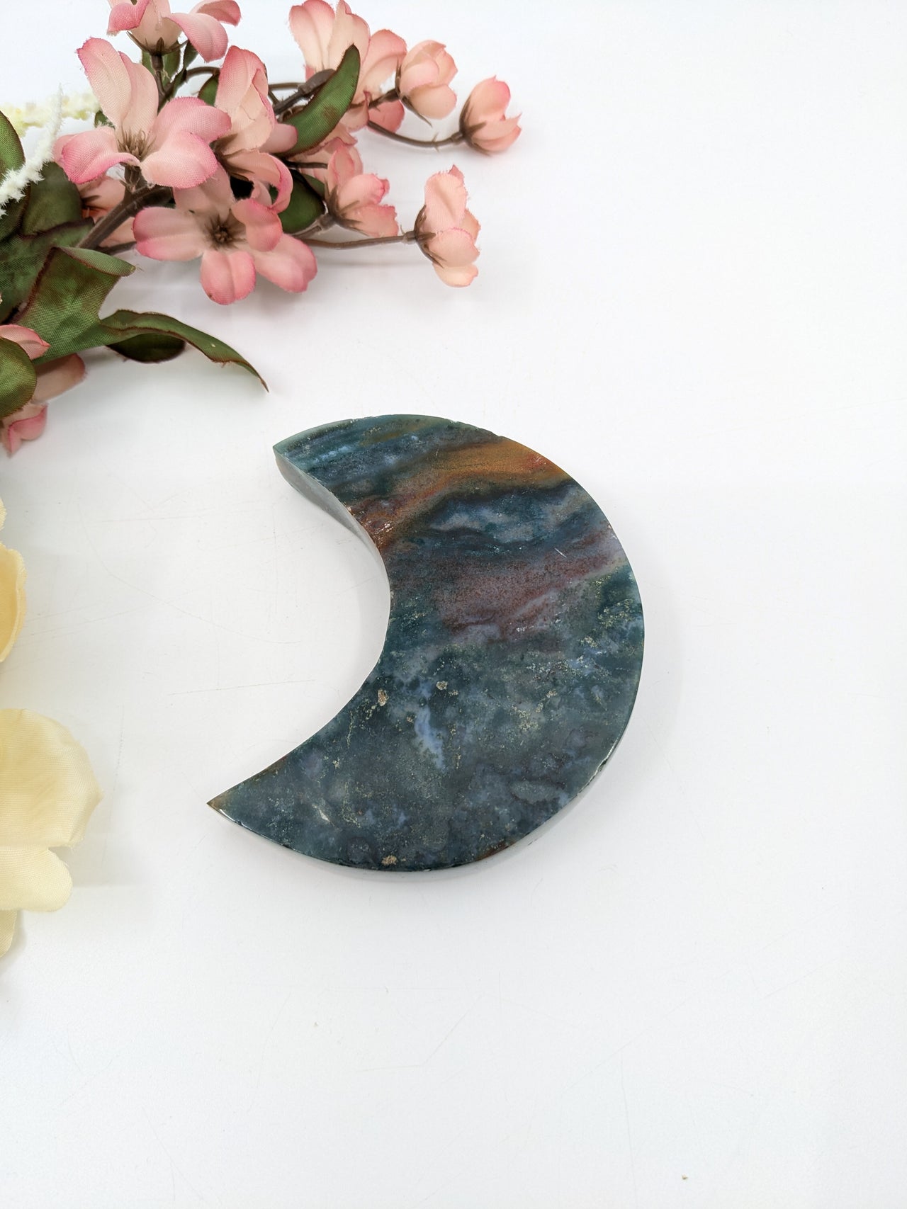 Ocean Jasper 3.7" Crescent Moon #LV6344