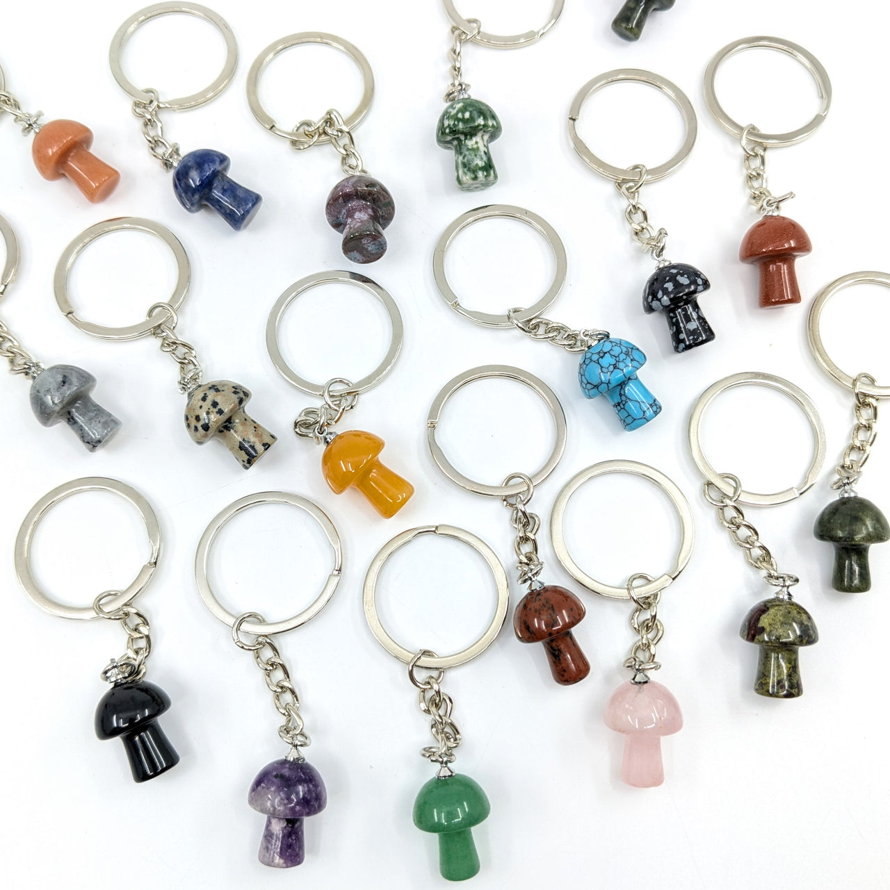 Crystal Mushroom 0.75" Keychain #LV6373