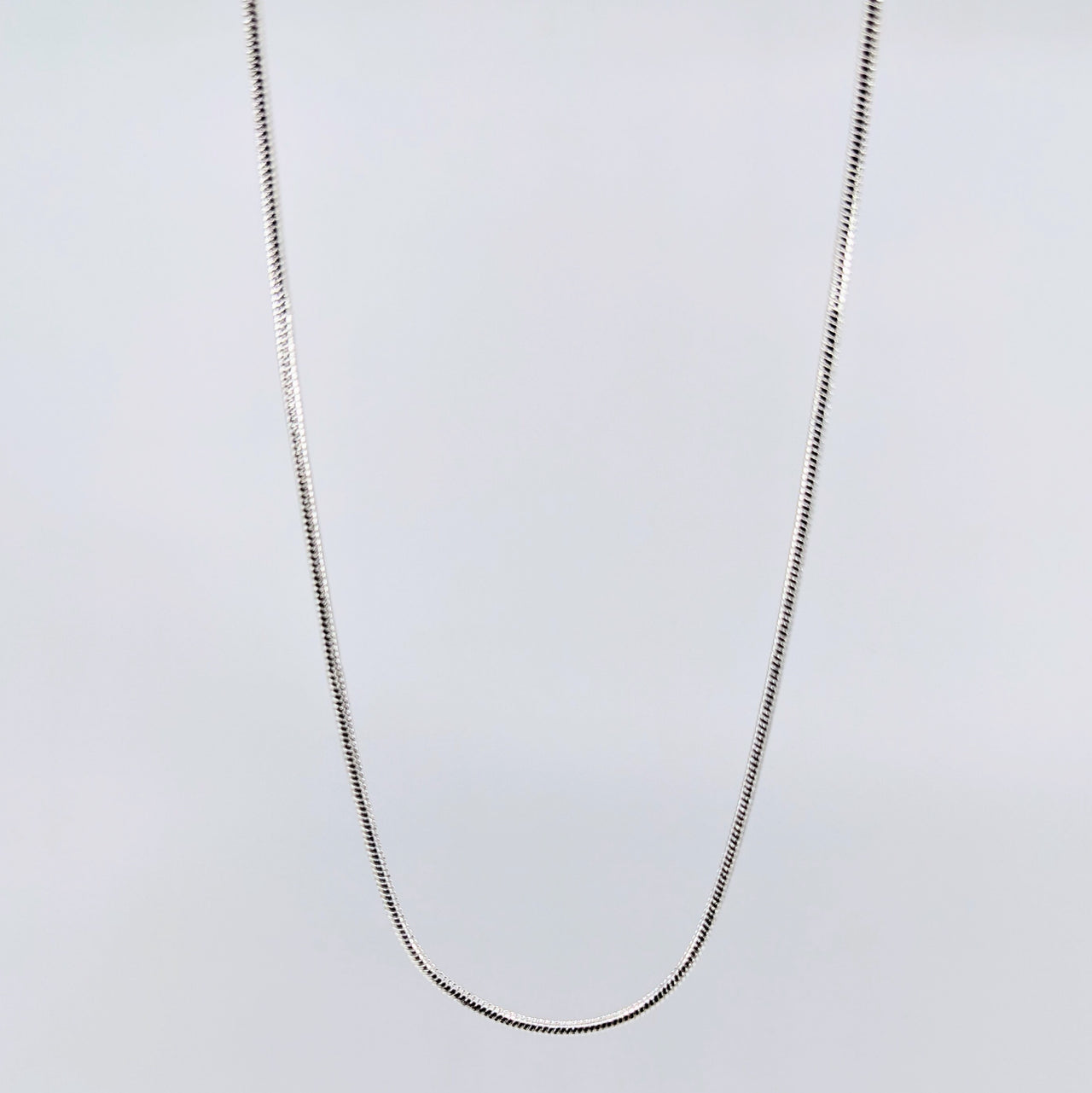 Snake Chain 18" Silver Plated Necklace #LV6374