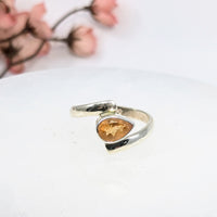 Thumbnail for Gold Topaz Sz 9.25 Faceted S.S. Ring #LV6507