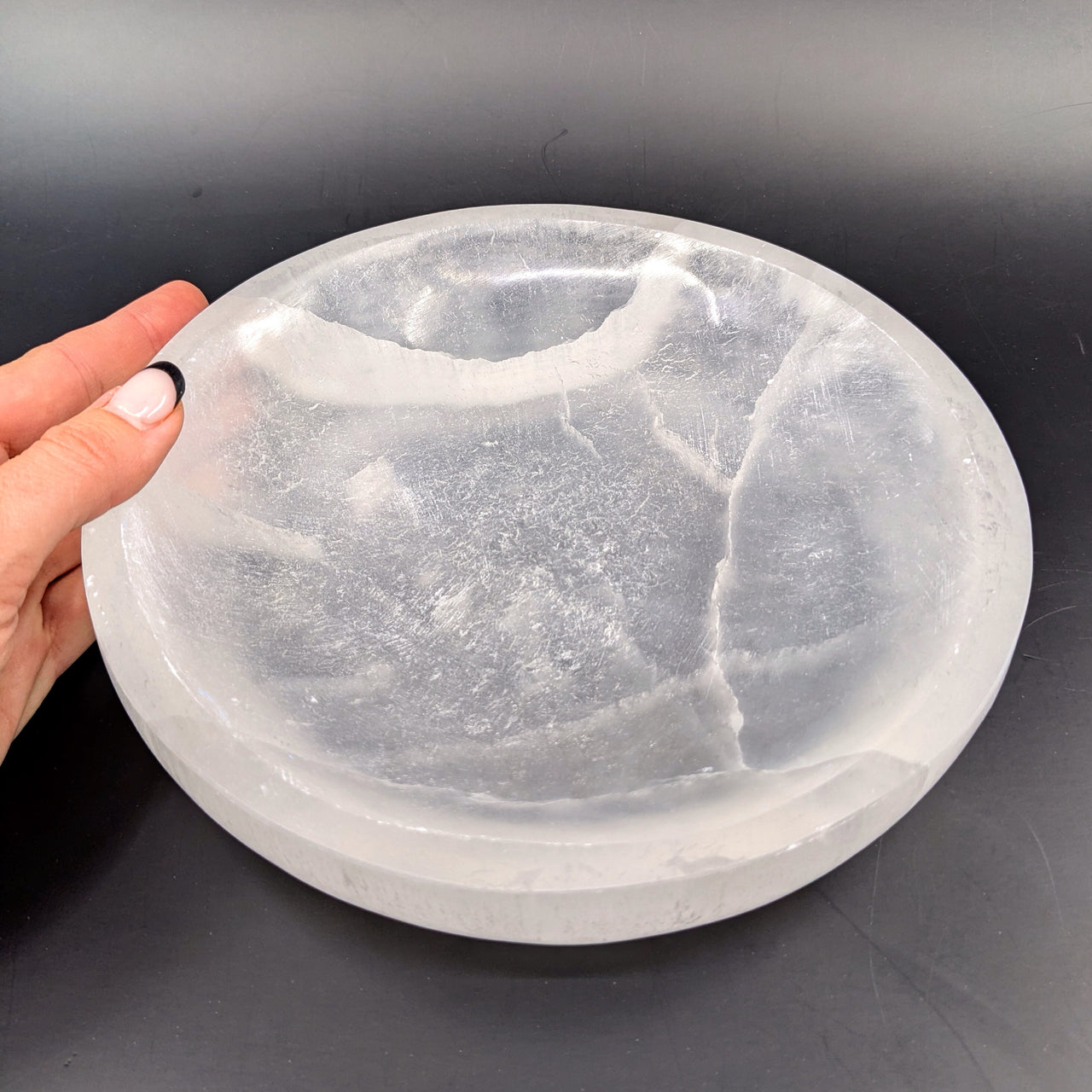 Selenite 7.7" Jumbo Bowl Tray #LV6548