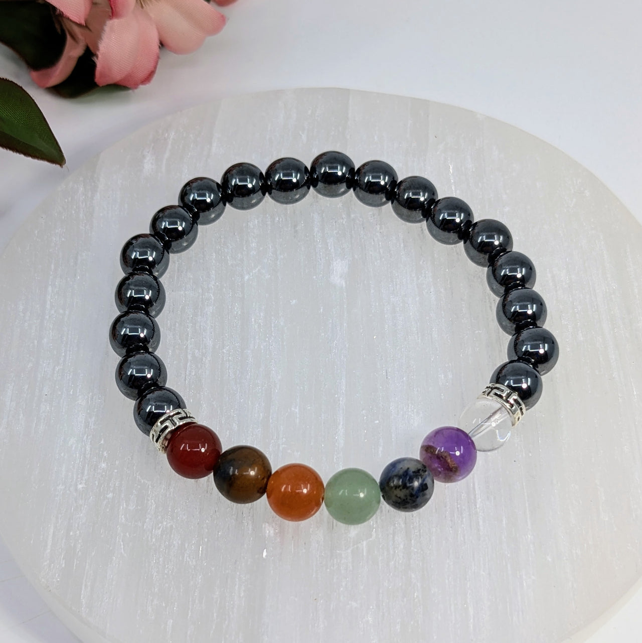 Hematite Chakra 7" Bracelet   #LV6578