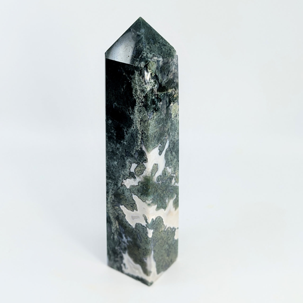 Moss Agate 7" Tower #LV6589