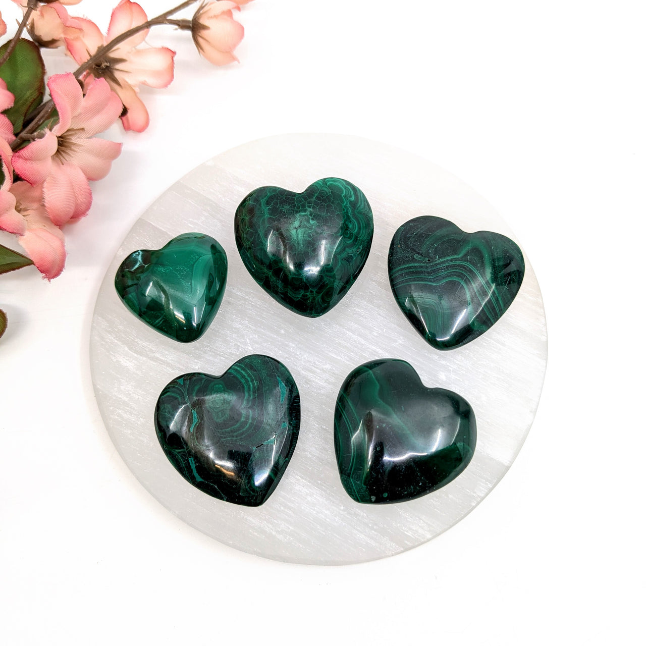 Malachite  1.1-1.4" Heart #LV6647