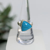 Thumbnail for Turquoise Sz 7.75 S.S. Triangle Ring #LV6712