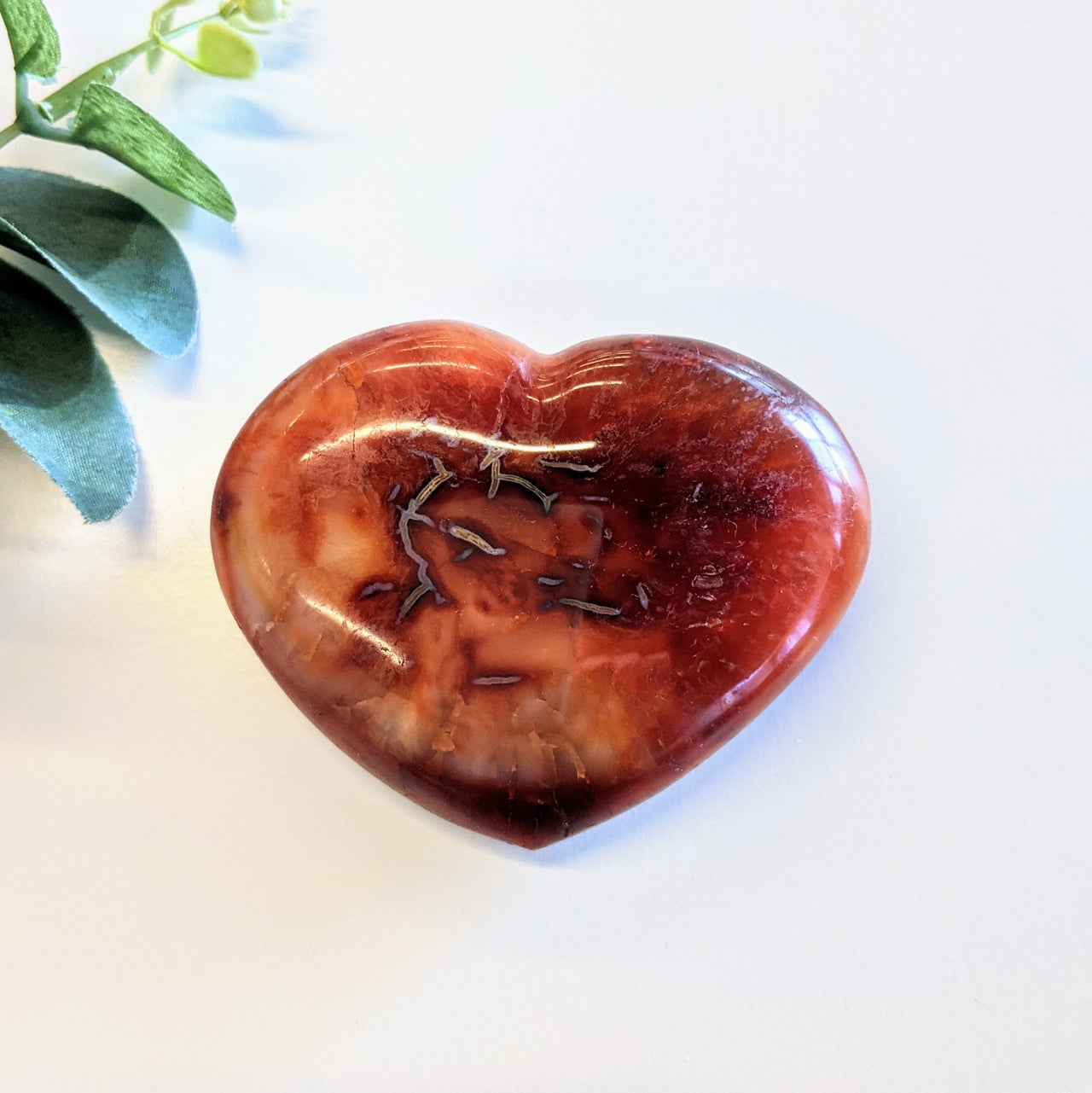 Carnelian Heart (on Stand) Pick Size #H049