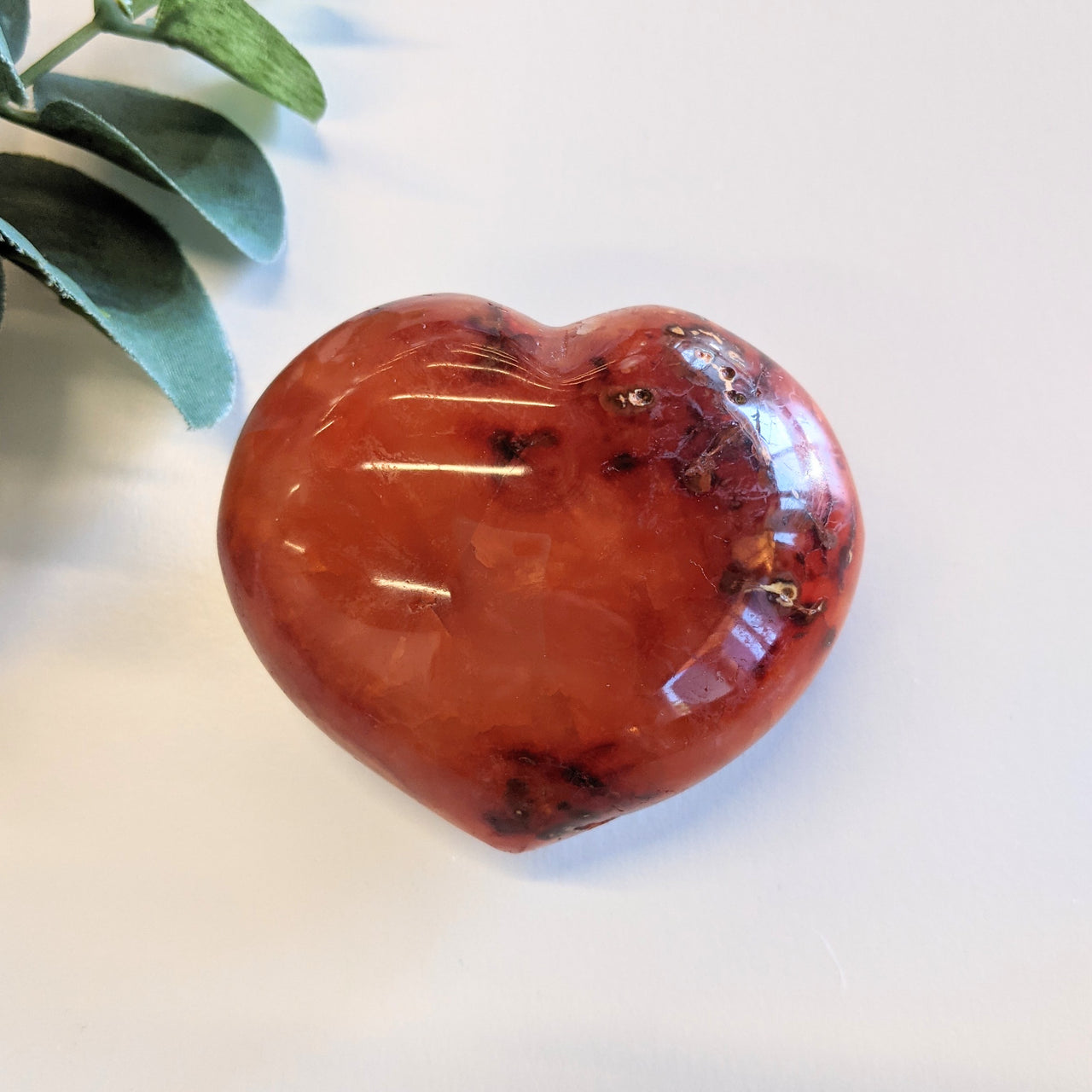 Carnelian Heart (on Stand) Pick Size #H049