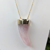 Thumbnail for Rose Quartz Horn Shape Pendant 28