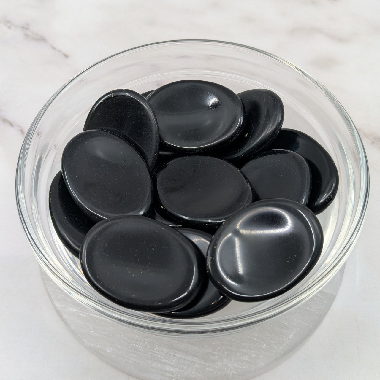 Black Obsidian Mini Thumb Stone (1.25"11g) #P168