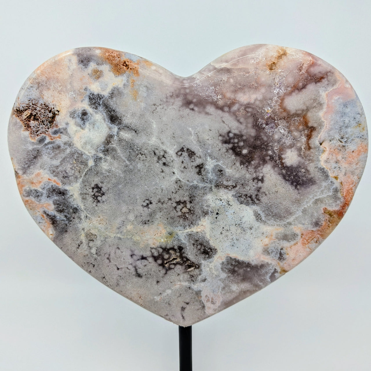 Pink Amethyst Polished Heart on Stand (1.36 Kg) #H010