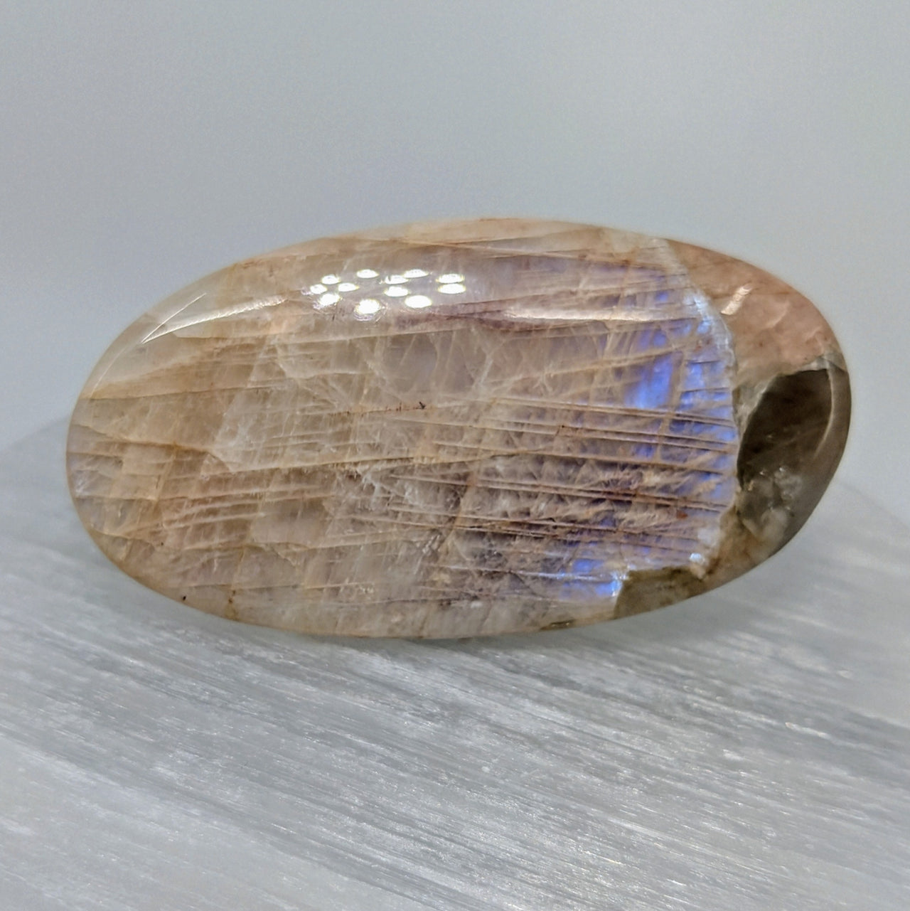 RARE Sunstone and Blue Flash Moonstone Rainbow Flashy Polished Specimen #LV5780