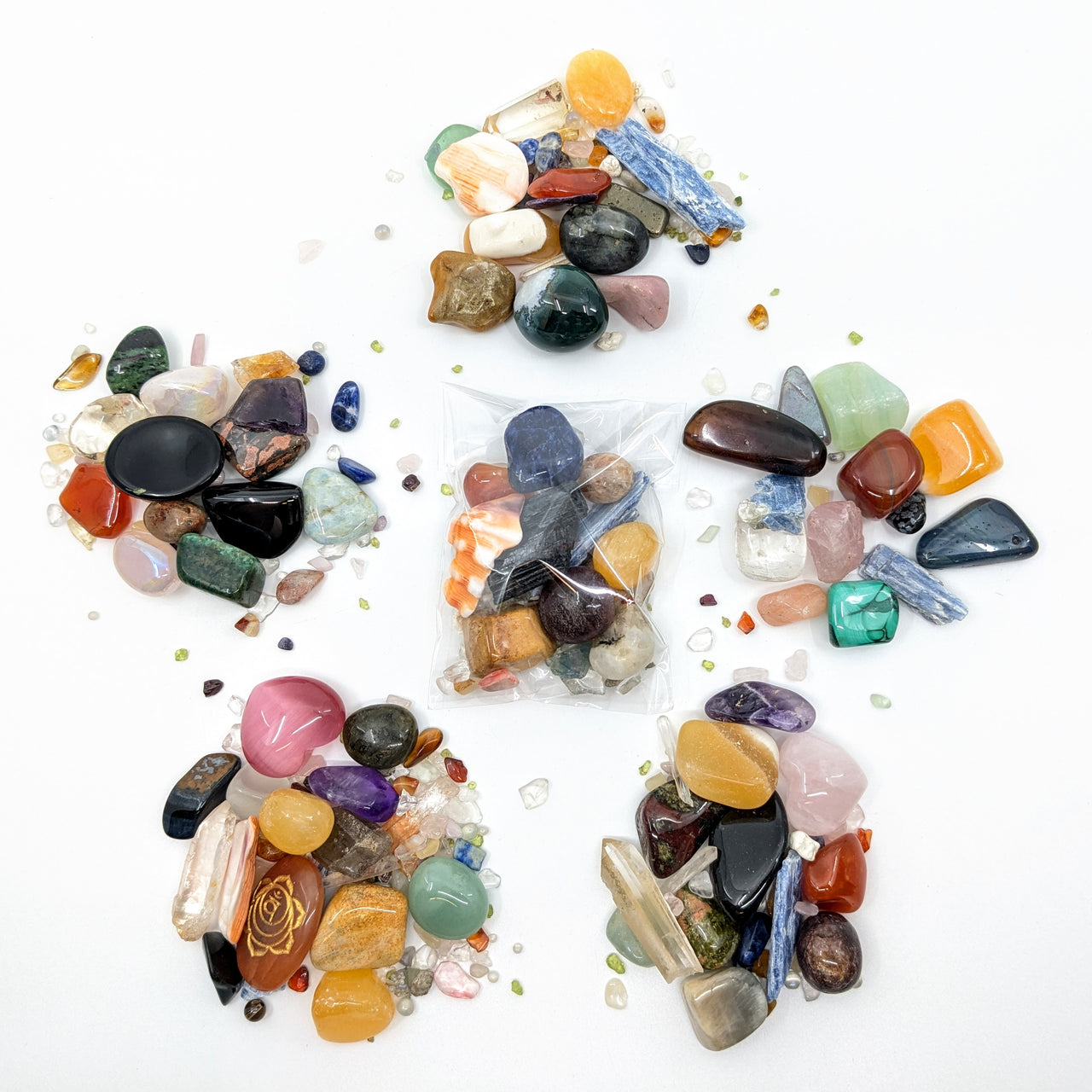 SALE: Mixed Gem Bag - Assorted Tumbled Stones, Chips and Points  #M213