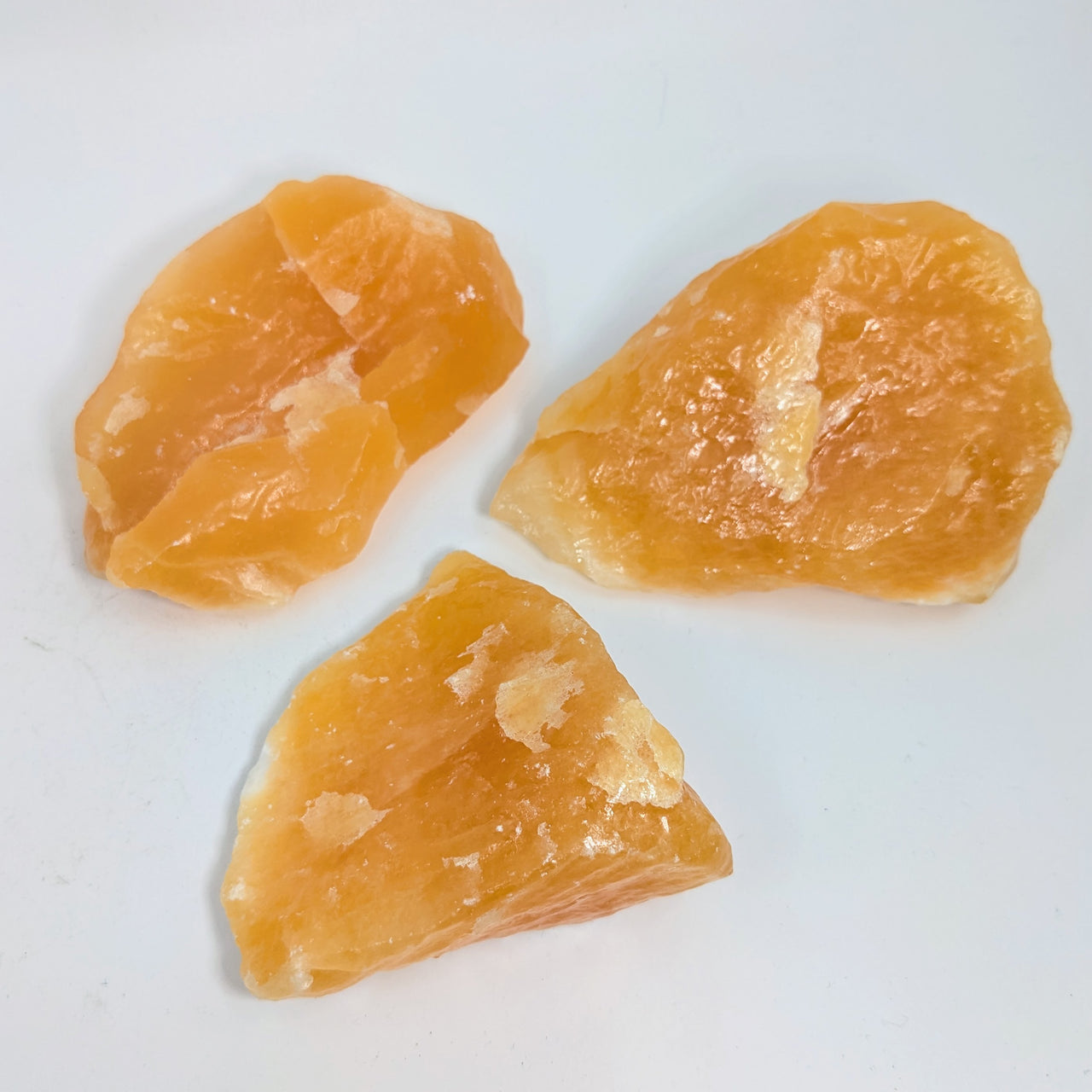 Orange Calcite Rough Chunks #R177