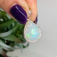 Thumbnail for Ethiopian Opal Teardrop Pendant Sterling Silver #LV5915